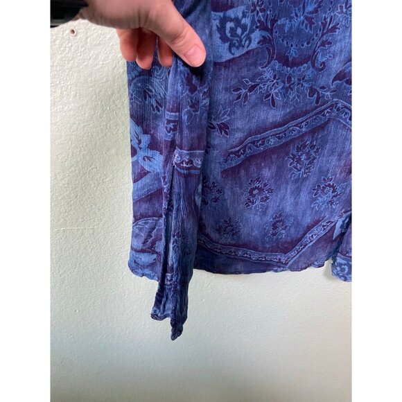 Vintage CM Sharpe Women's Blue Pattern Midi‎ Skirt One Size - Picture 4 of 8